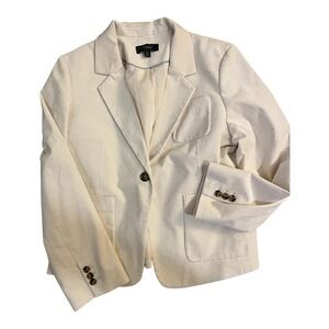 J Crew Women's Cream Blazer Size 14